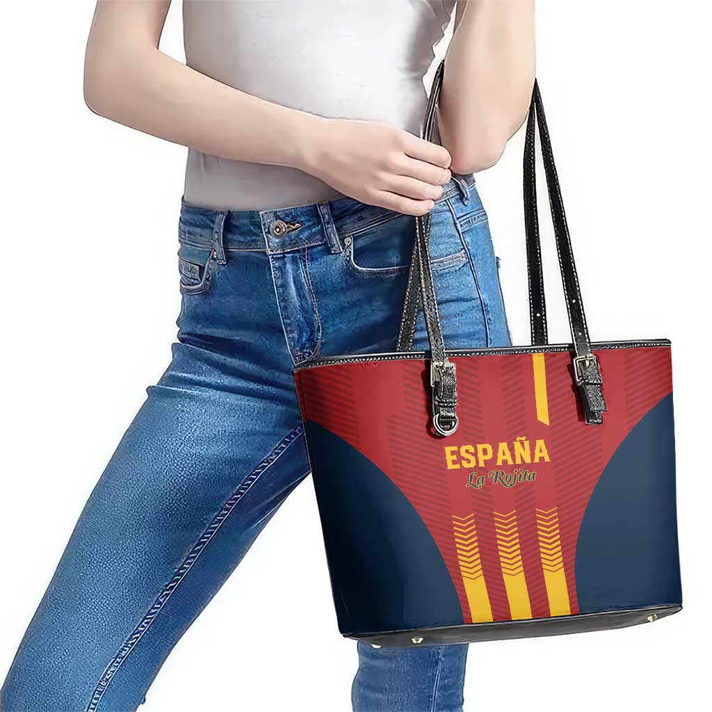 Spain Football Leather Tote Bag Go La Rojita LT01