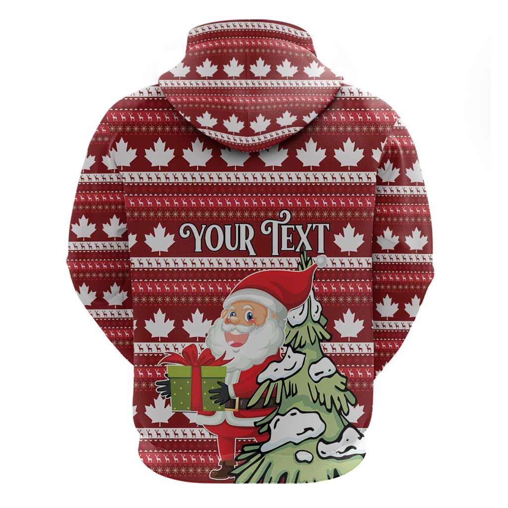 Personalized Canada Christmas Hoodie Maple Leaf Pattern LT01