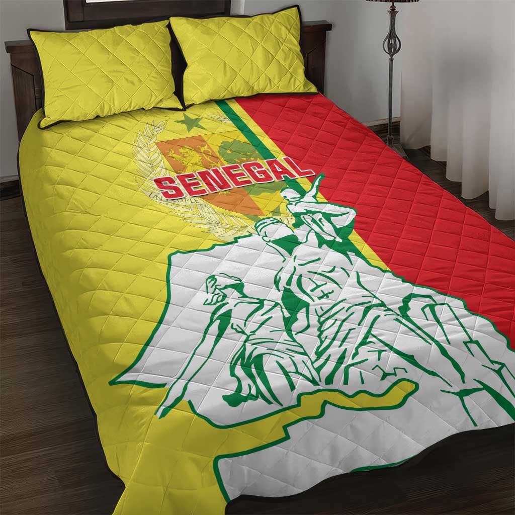Senegal Independence Day Quilt Bed Set - Un Peuple, Un But, Une Foi, 64th Anniversary LT01