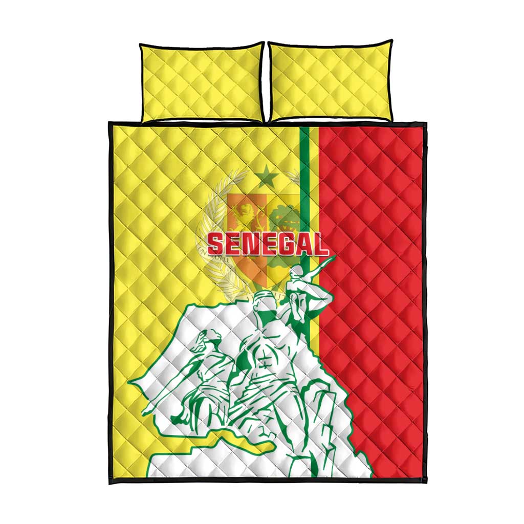 Senegal Independence Day Quilt Bed Set - Un Peuple, Un But, Une Foi, 64th Anniversary LT01