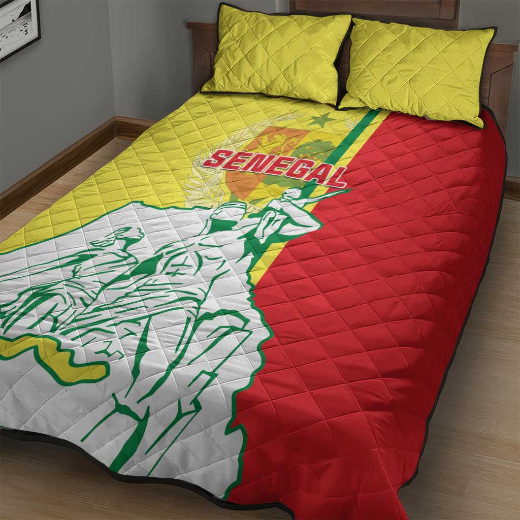 Senegal Independence Day Quilt Bed Set - Un Peuple, Un But, Une Foi, 64th Anniversary LT01