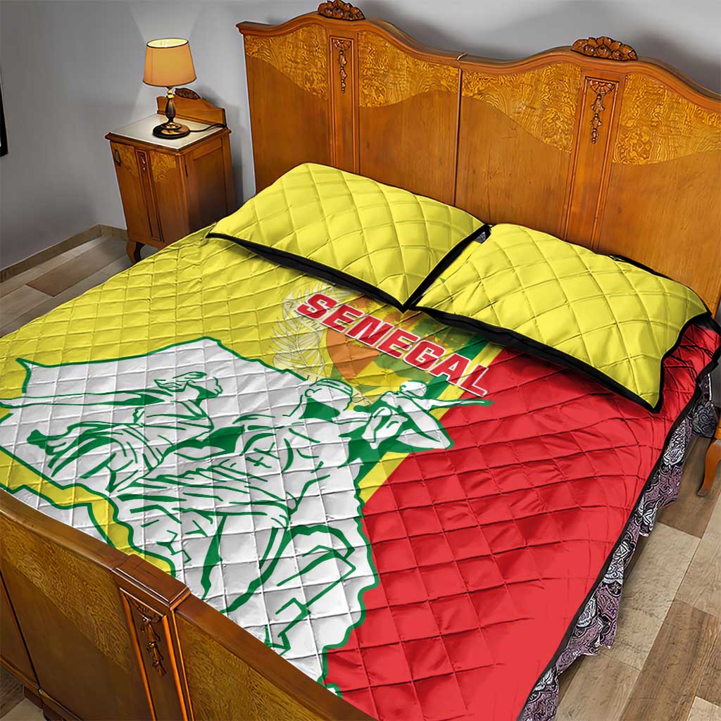 Senegal Independence Day Quilt Bed Set - Un Peuple, Un But, Une Foi, 64th Anniversary LT01