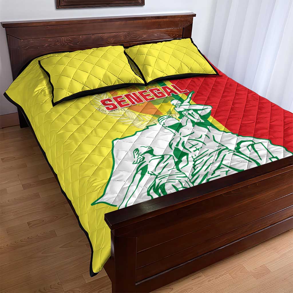 Senegal Independence Day Quilt Bed Set - Un Peuple, Un But, Une Foi, 64th Anniversary LT01