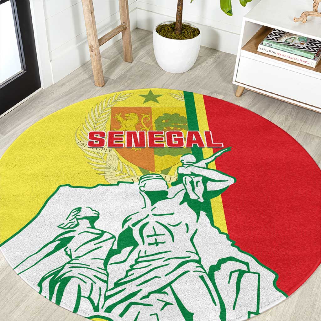 Senegal Independence Day Round Carpet - Un Peuple, Un But, Une Foi, 64th Anniversary LT01
