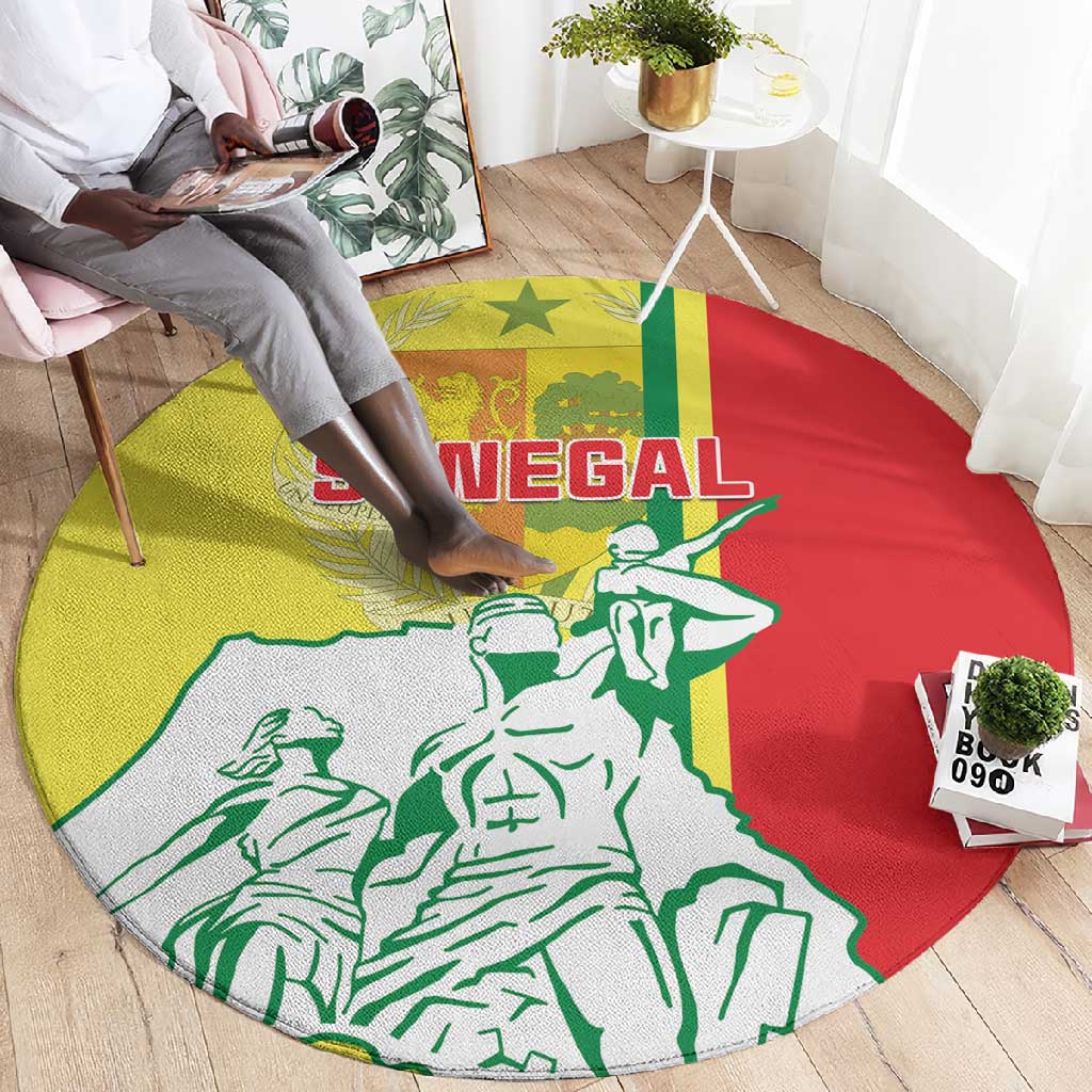 Senegal Independence Day Round Carpet - Un Peuple, Un But, Une Foi, 64th Anniversary LT01