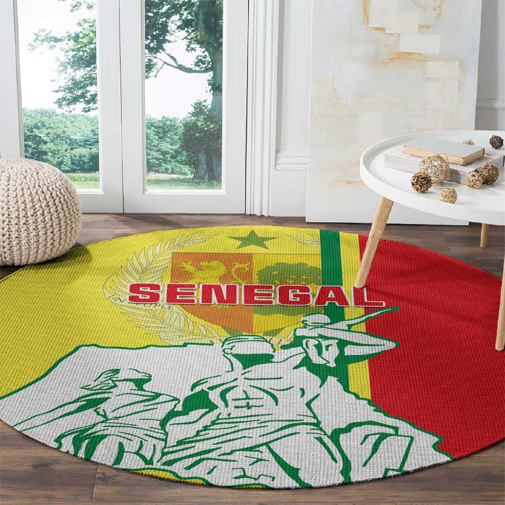 Senegal Independence Day Round Carpet - Un Peuple, Un But, Une Foi, 64th Anniversary LT01