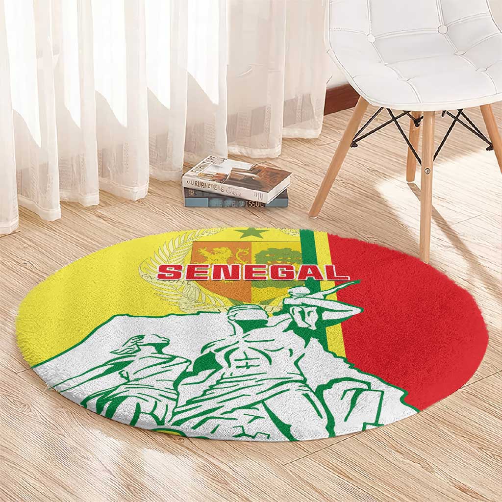 Senegal Independence Day Round Carpet - Un Peuple, Un But, Une Foi, 64th Anniversary LT01