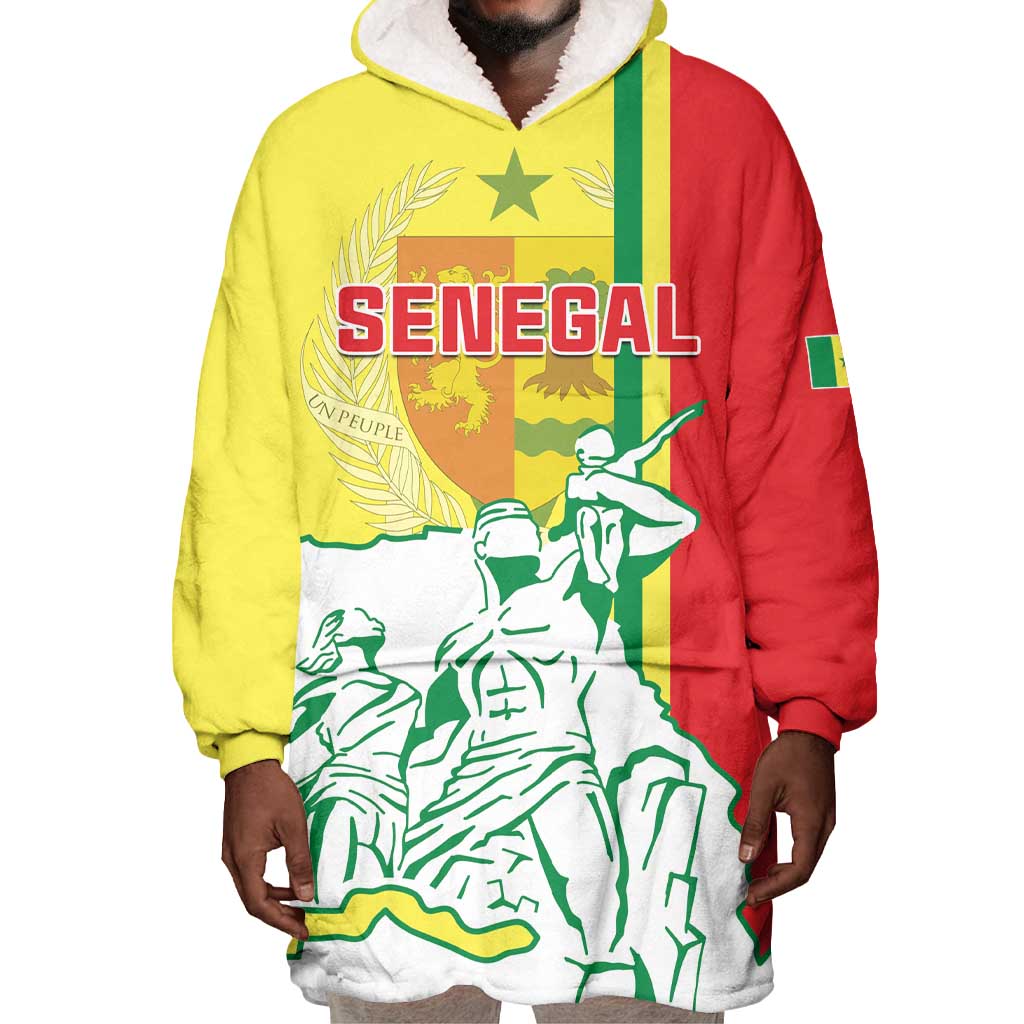 Senegal Independence Day Wearable Blanket Hoodie - Un Peuple, Un But, Une Foi, 64th Anniversary LT01