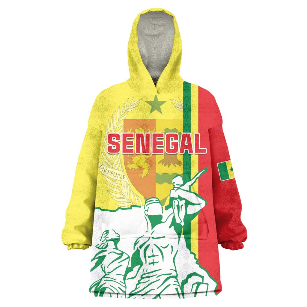 Senegal Independence Day Wearable Blanket Hoodie - Un Peuple, Un But, Une Foi, 64th Anniversary LT01