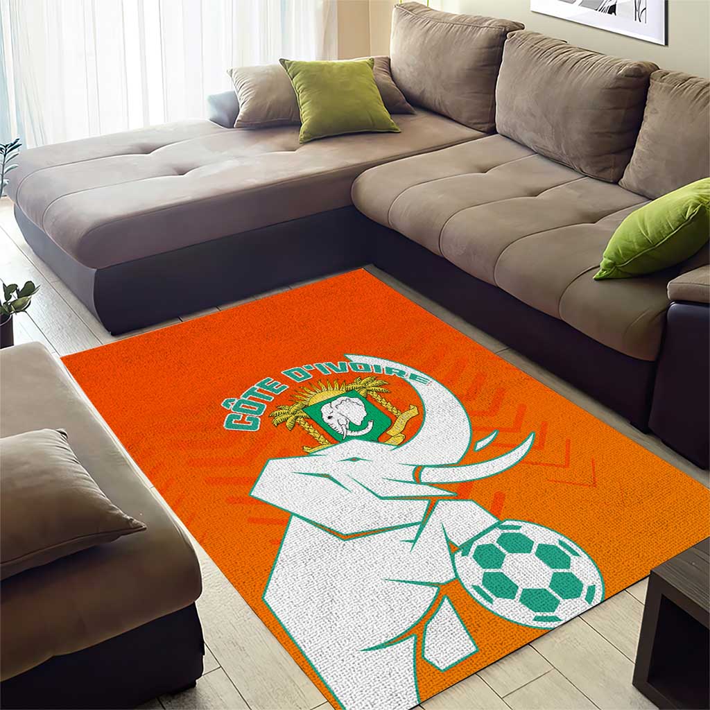 Ivory Coast Football Area Rug - Go Les Elephants LT01