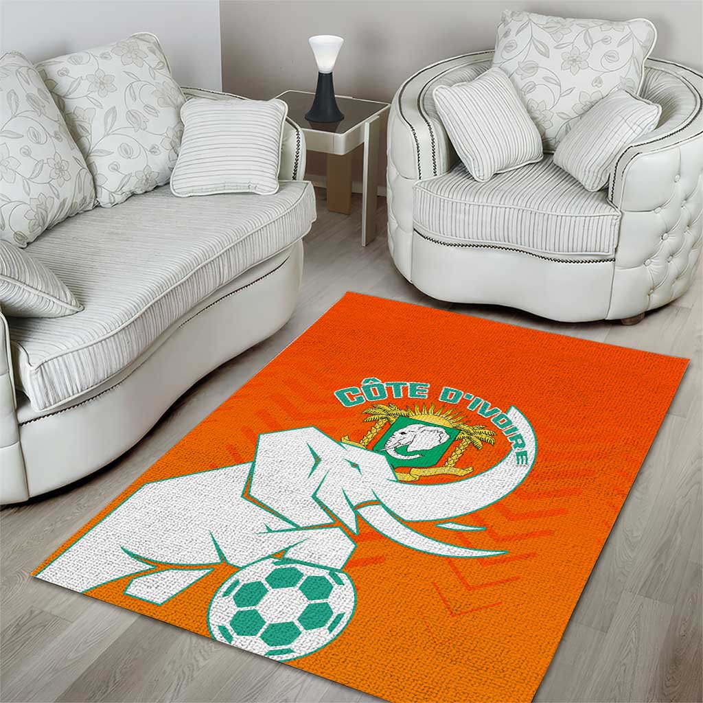 Ivory Coast Football Area Rug - Go Les Elephants LT01