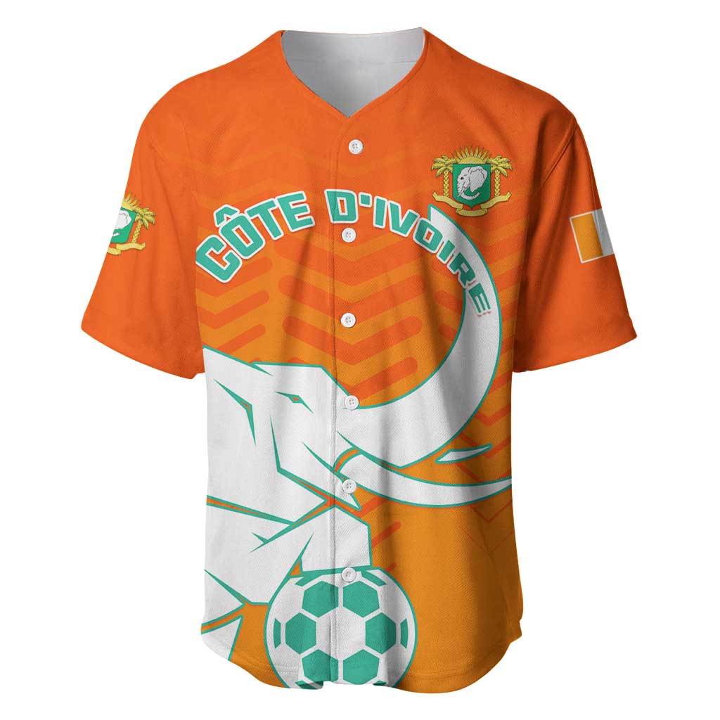Ivory Coast Football Baseball Jersey - Go Les Elephants LT01
