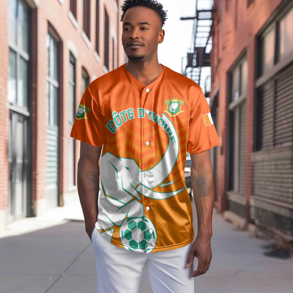 Ivory Coast Football Baseball Jersey - Go Les Elephants LT01