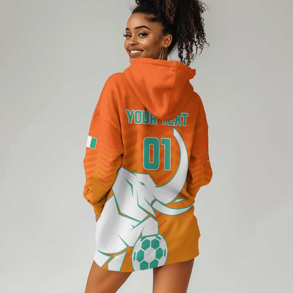Ivory Coast Football Hoodie Dress - Go Les Elephants LT01
