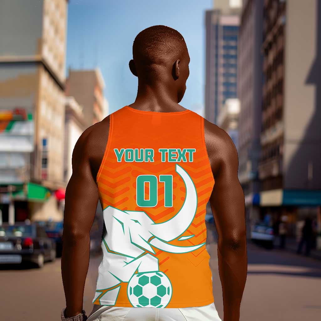 Ivory Coast Football Men Tank Top - Go Les Elephants LT01