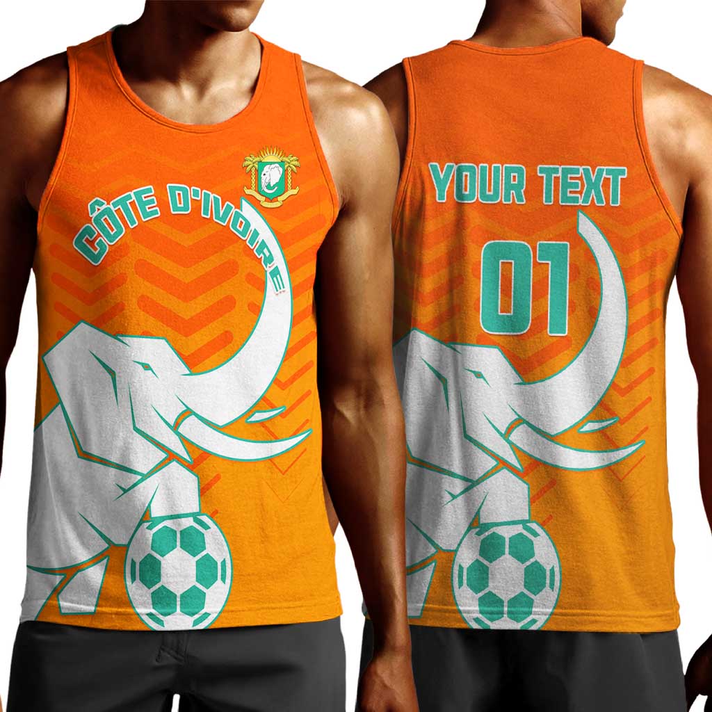 Ivory Coast Football Men Tank Top - Go Les Elephants LT01