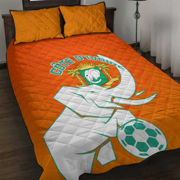 Ivory Coast Football Quilt Bed Set - Go Les Elephants LT01