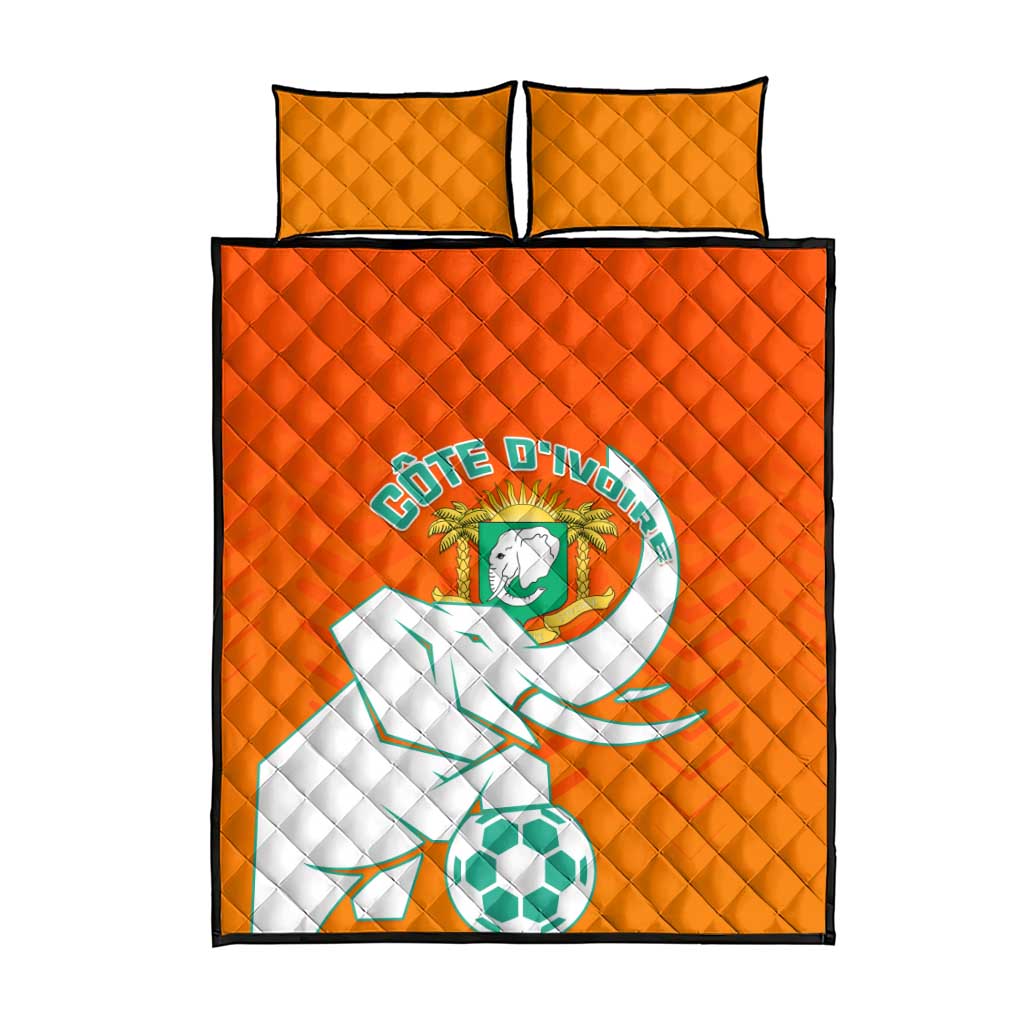 Ivory Coast Football Quilt Bed Set - Go Les Elephants LT01