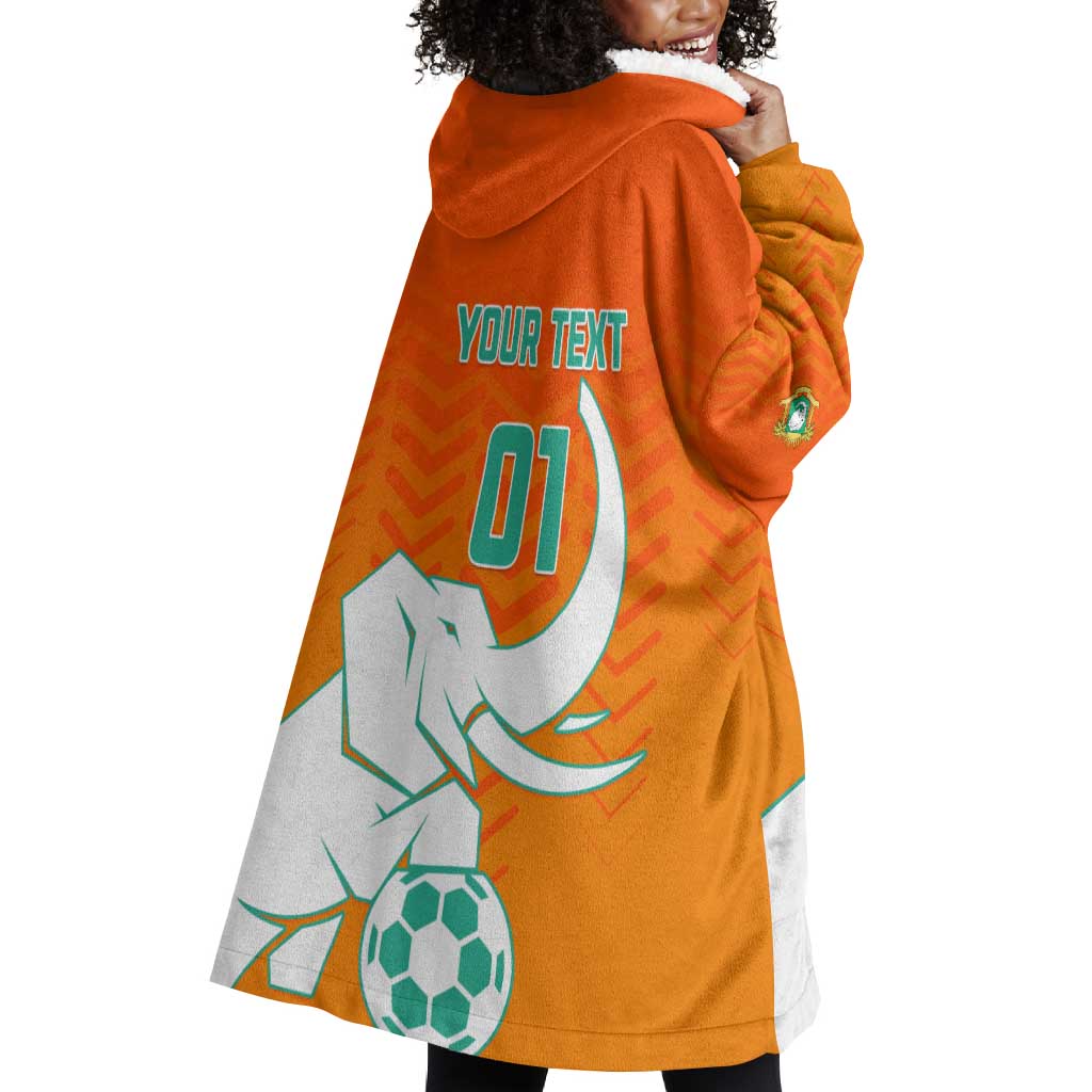 Ivory Coast Football Wearable Blanket Hoodie - Go Les Elephants LT01