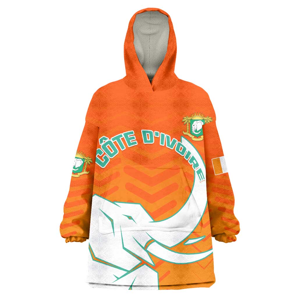 Ivory Coast Football Wearable Blanket Hoodie - Go Les Elephants LT01