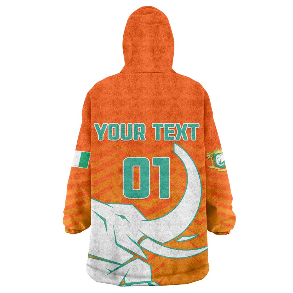 Ivory Coast Football Wearable Blanket Hoodie - Go Les Elephants LT01
