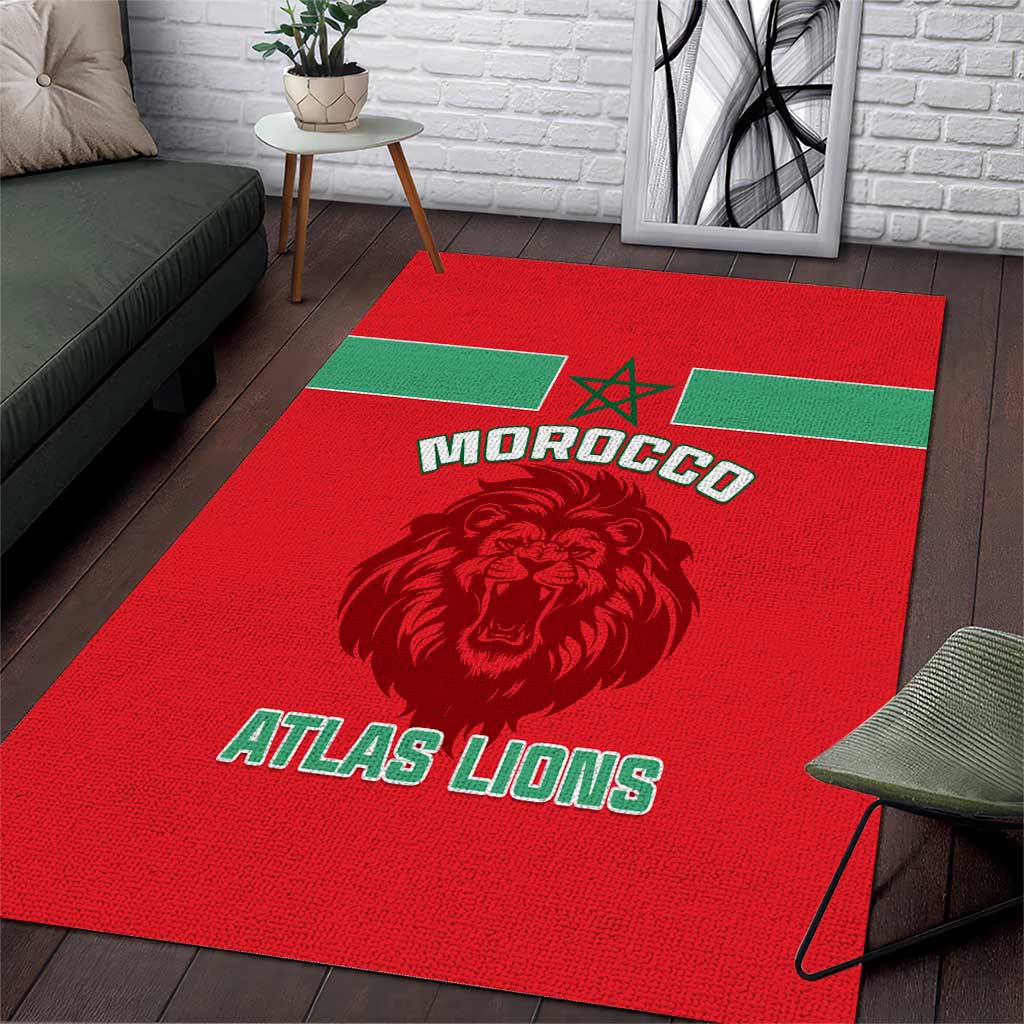 Morocco Football Area Rug - Go The Atlas Lions LT01
