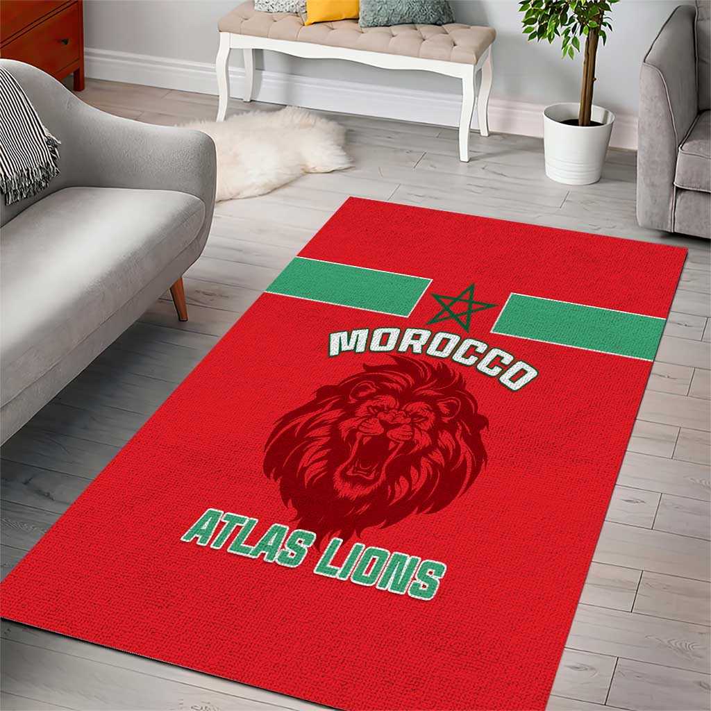Morocco Football Area Rug - Go The Atlas Lions LT01