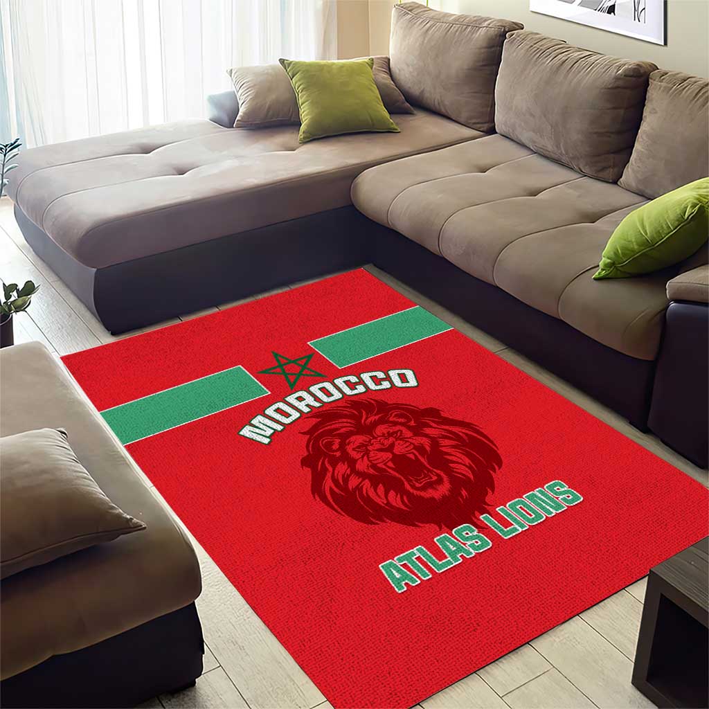 Morocco Football Area Rug - Go The Atlas Lions LT01