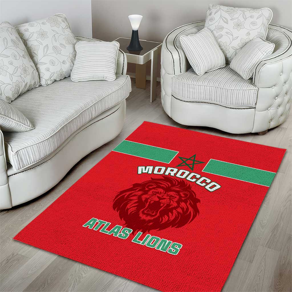 Morocco Football Area Rug - Go The Atlas Lions LT01