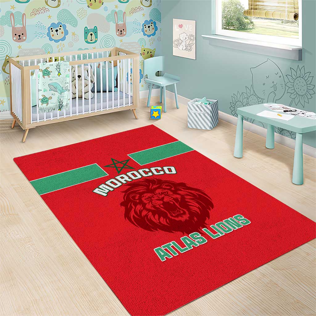 Morocco Football Area Rug - Go The Atlas Lions LT01