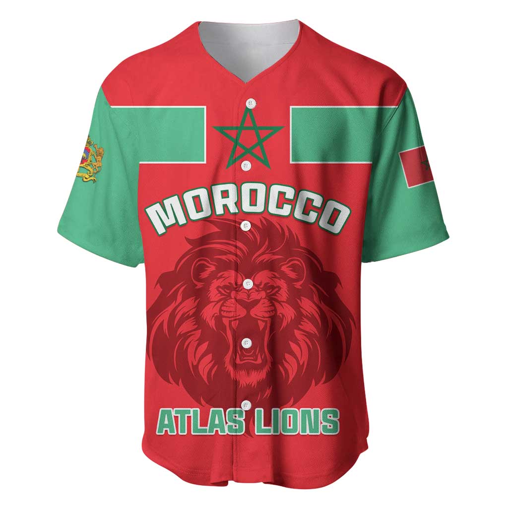 Morocco Football Baseball Jersey - Go The Atlas Lions LT01