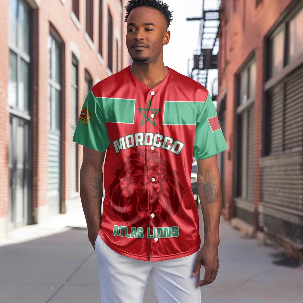 Morocco Football Baseball Jersey - Go The Atlas Lions LT01