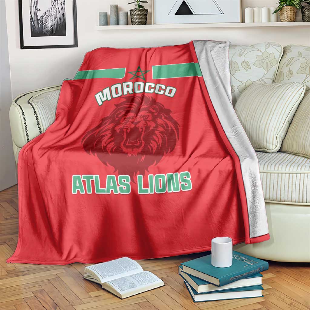 Morocco Football Blanket - Go The Atlas Lions LT01