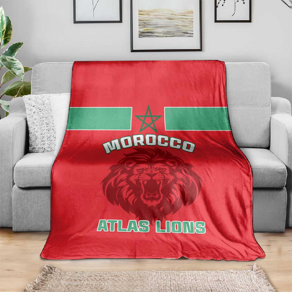 Morocco Football Blanket - Go The Atlas Lions LT01