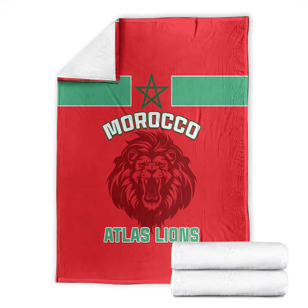 Morocco Football Blanket - Go The Atlas Lions LT01