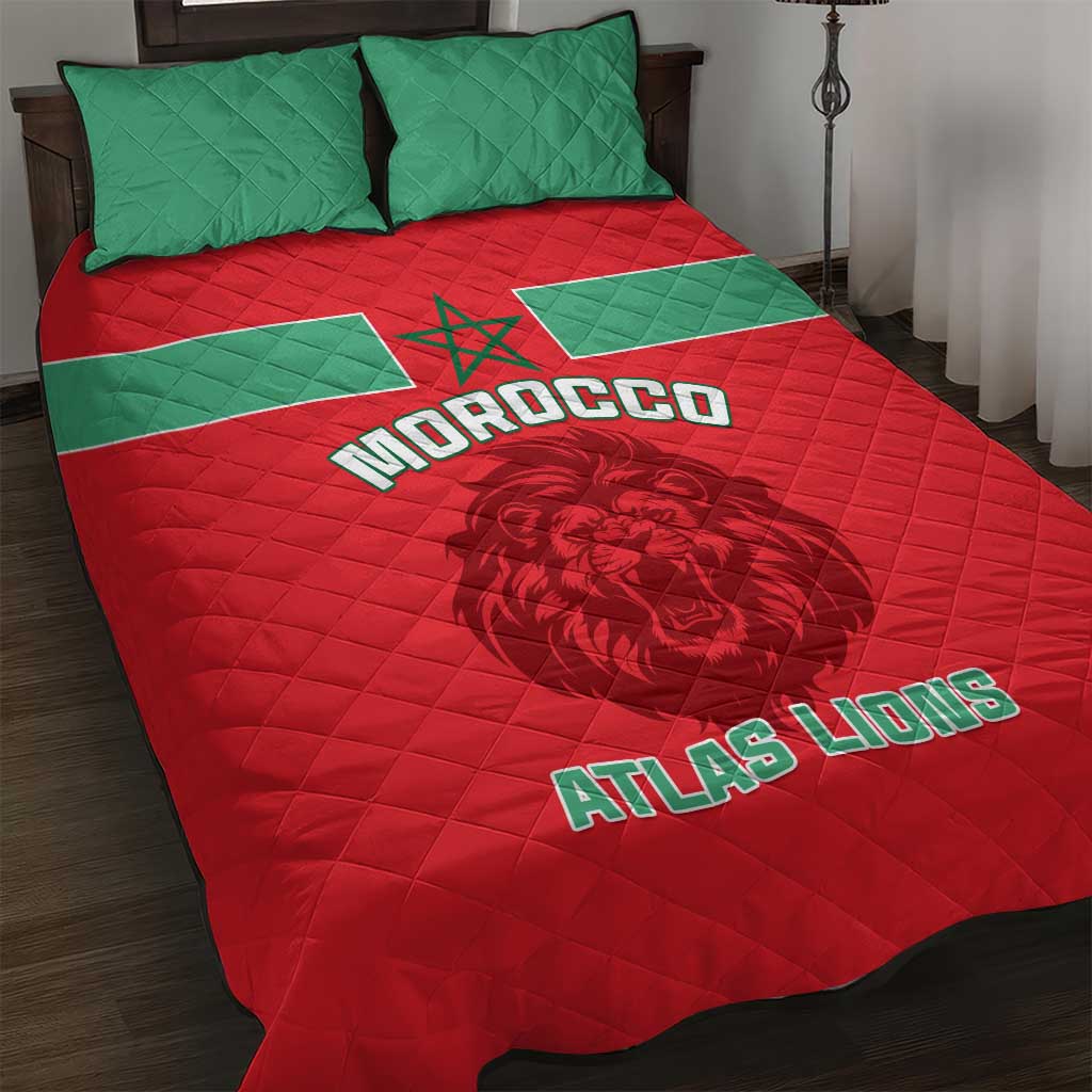 Morocco Football Quilt Bed Set - Go The Atlas Lions LT01