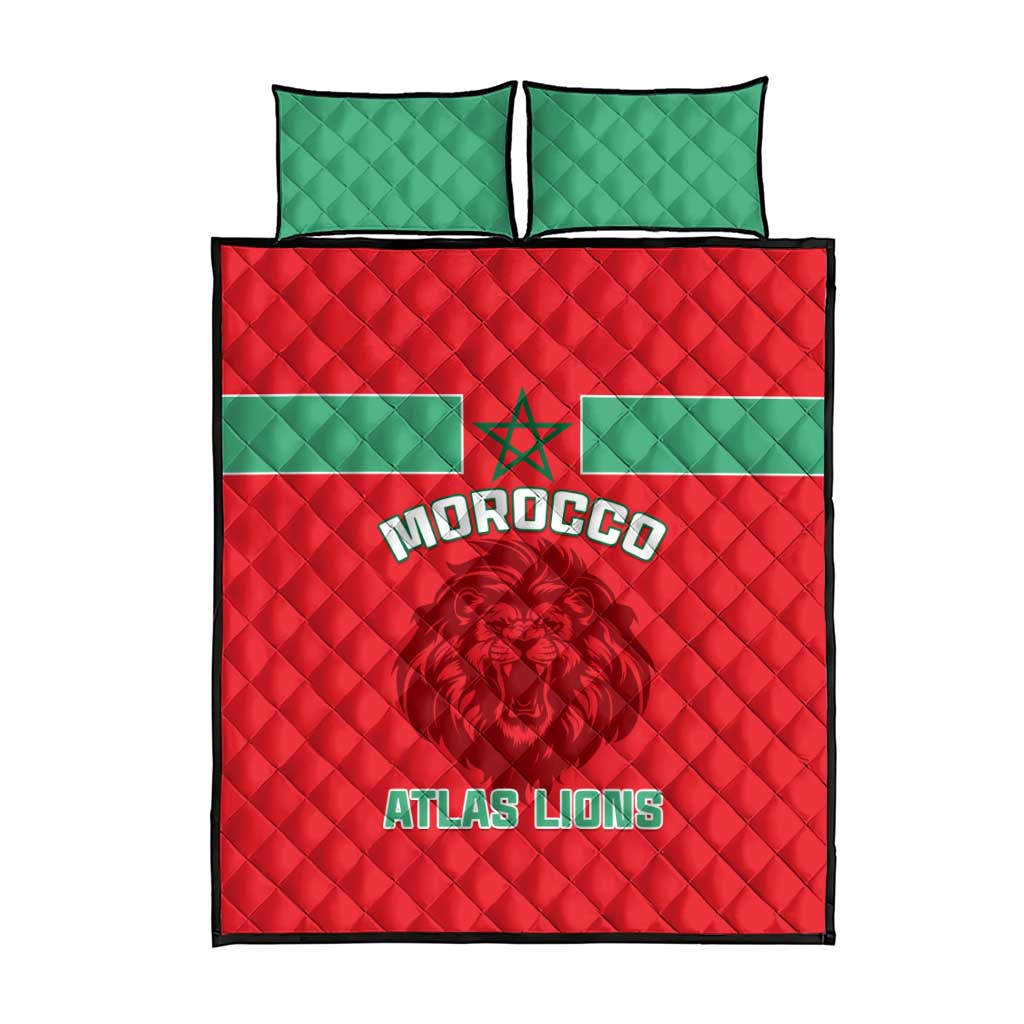 Morocco Football Quilt Bed Set - Go The Atlas Lions LT01
