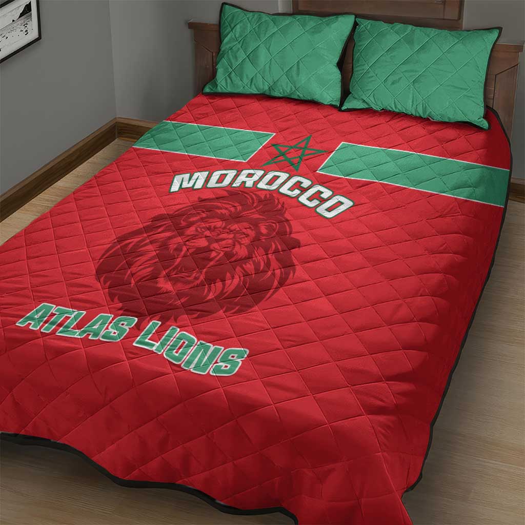 Morocco Football Quilt Bed Set - Go The Atlas Lions LT01