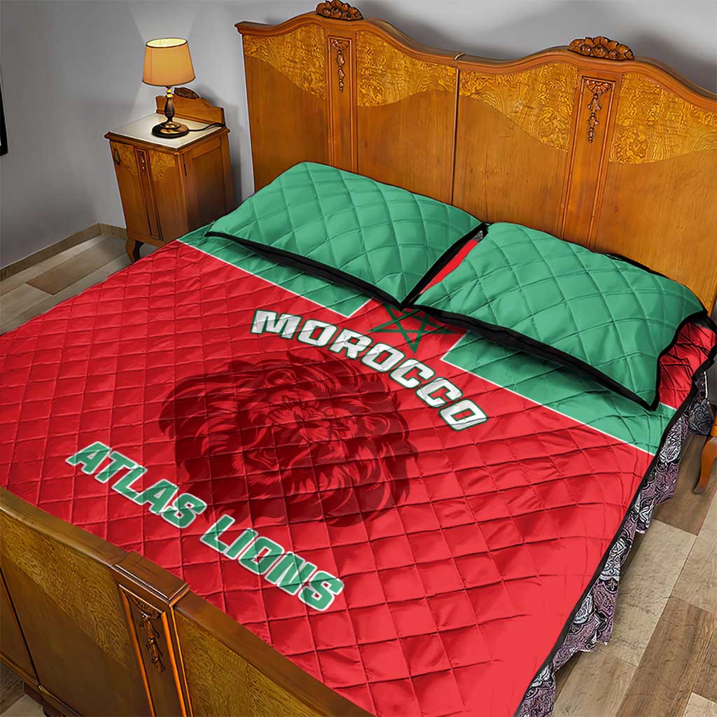 Morocco Football Quilt Bed Set - Go The Atlas Lions LT01