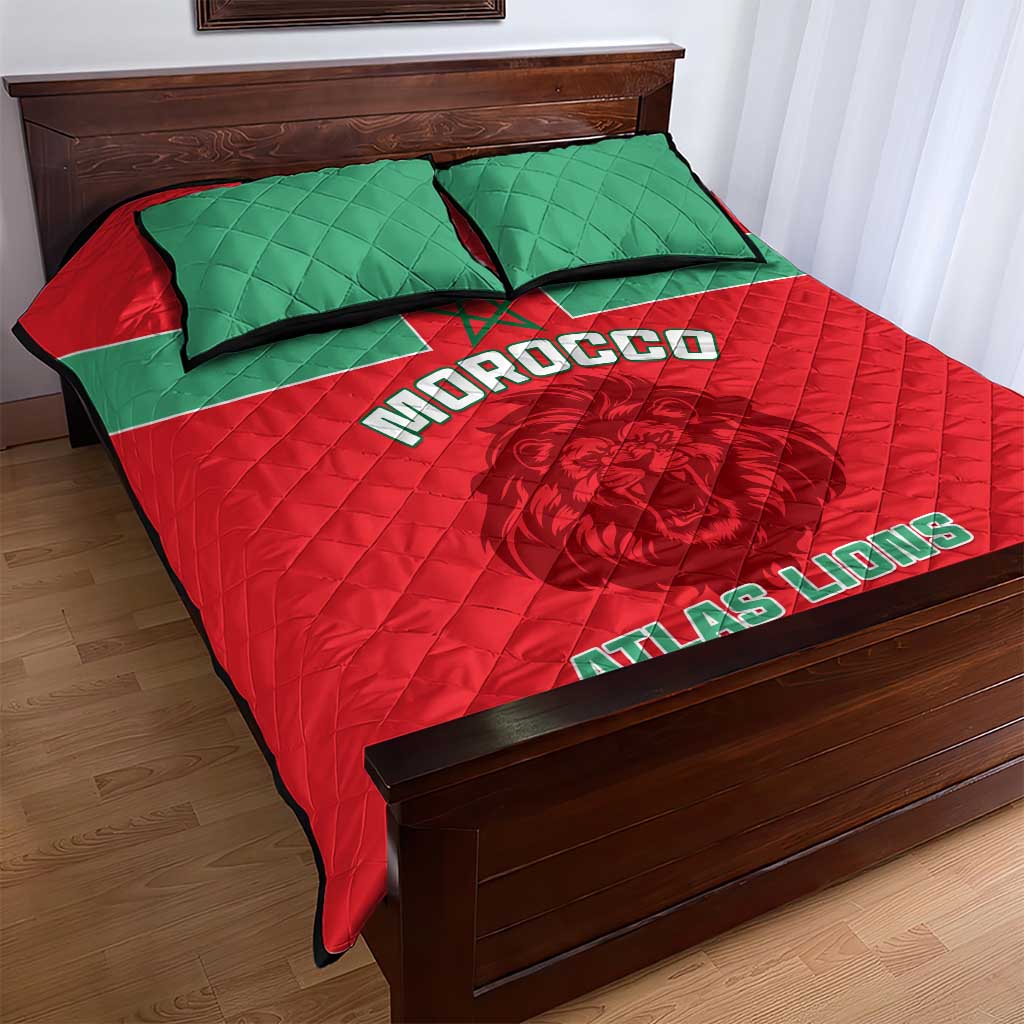 Morocco Football Quilt Bed Set - Go The Atlas Lions LT01