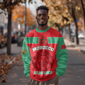 Morocco Football Sweatshirt - Go The Atlas Lions LT01