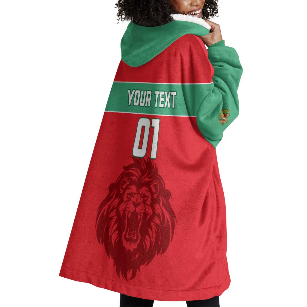 Morocco Football Wearable Blanket Hoodie - Go The Atlas Lions LT01