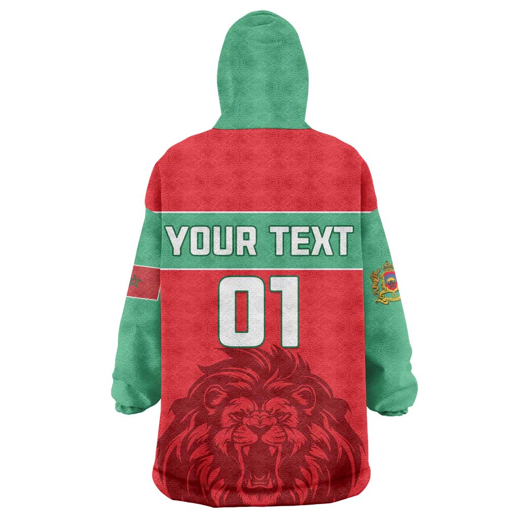 Morocco Football Wearable Blanket Hoodie - Go The Atlas Lions LT01