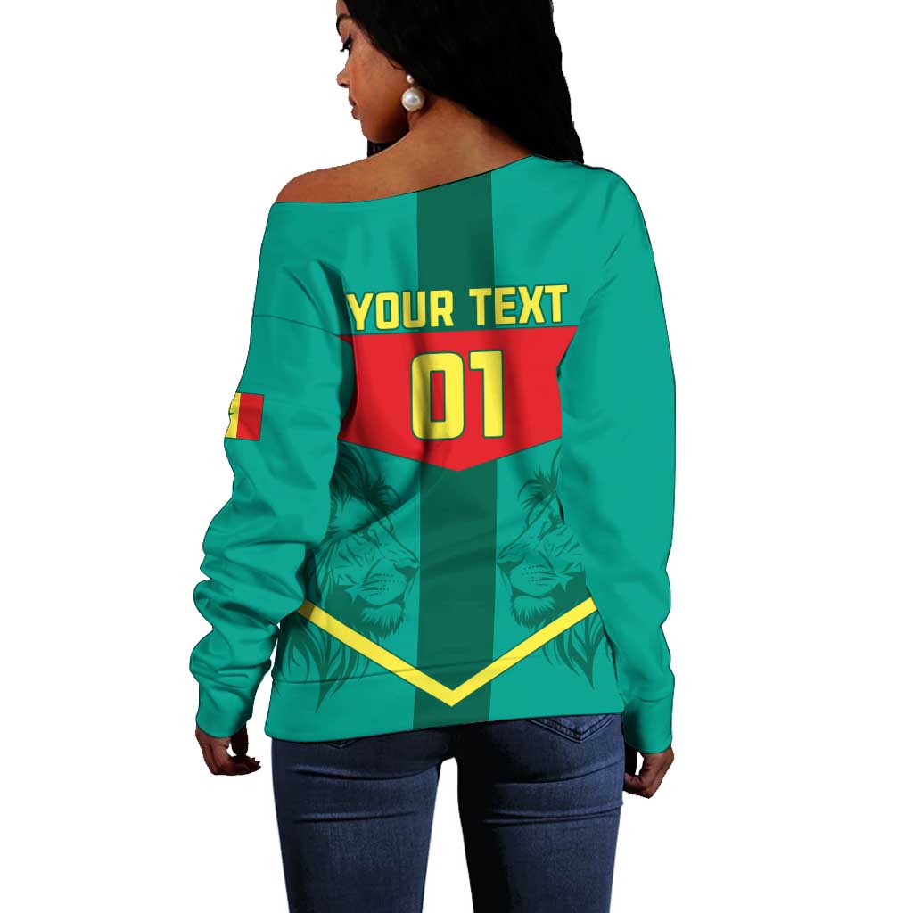 Support the Lions of Teranga - Senegal Football Off Shoulder Sweater LT01