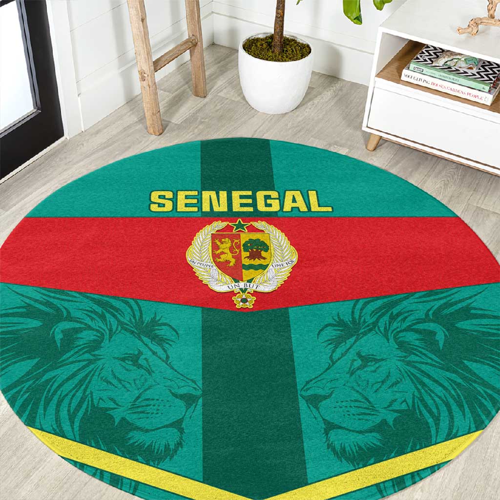 Support the Lions of Teranga - Senegal Football Round Carpet LT01