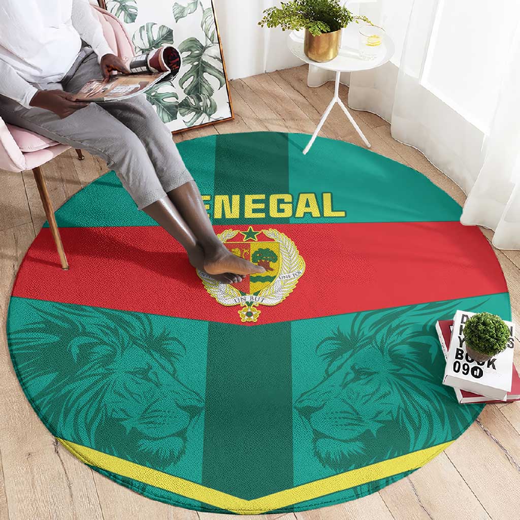 Support the Lions of Teranga - Senegal Football Round Carpet LT01