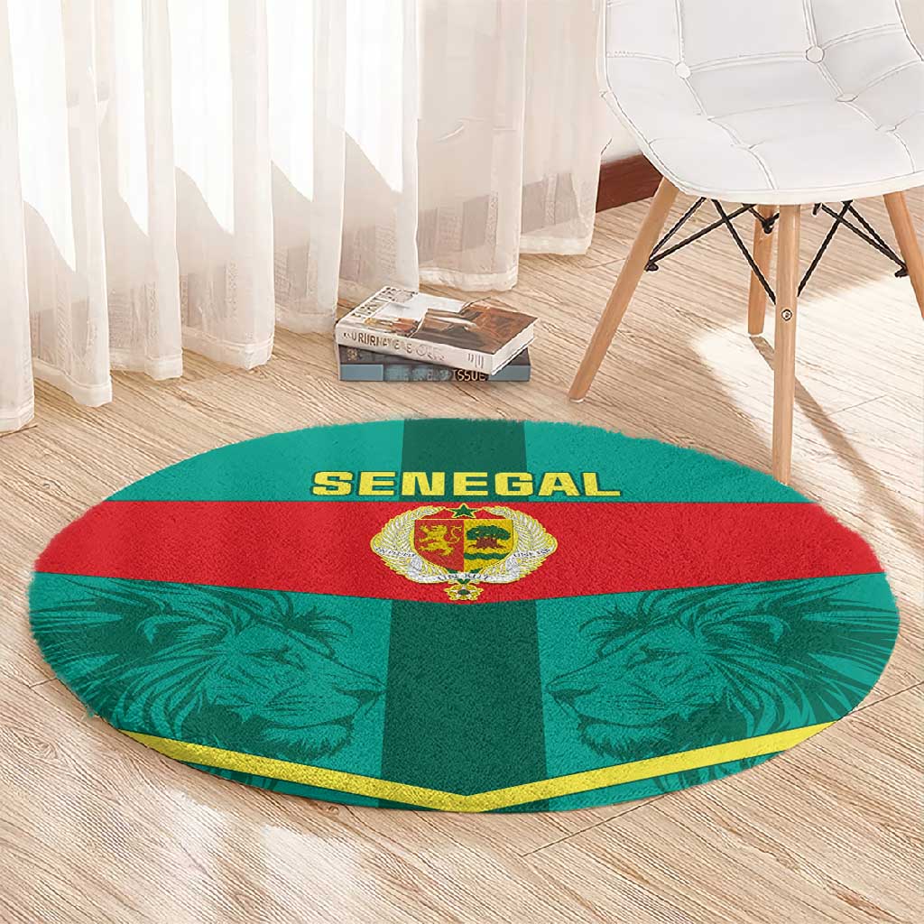 Support the Lions of Teranga - Senegal Football Round Carpet LT01