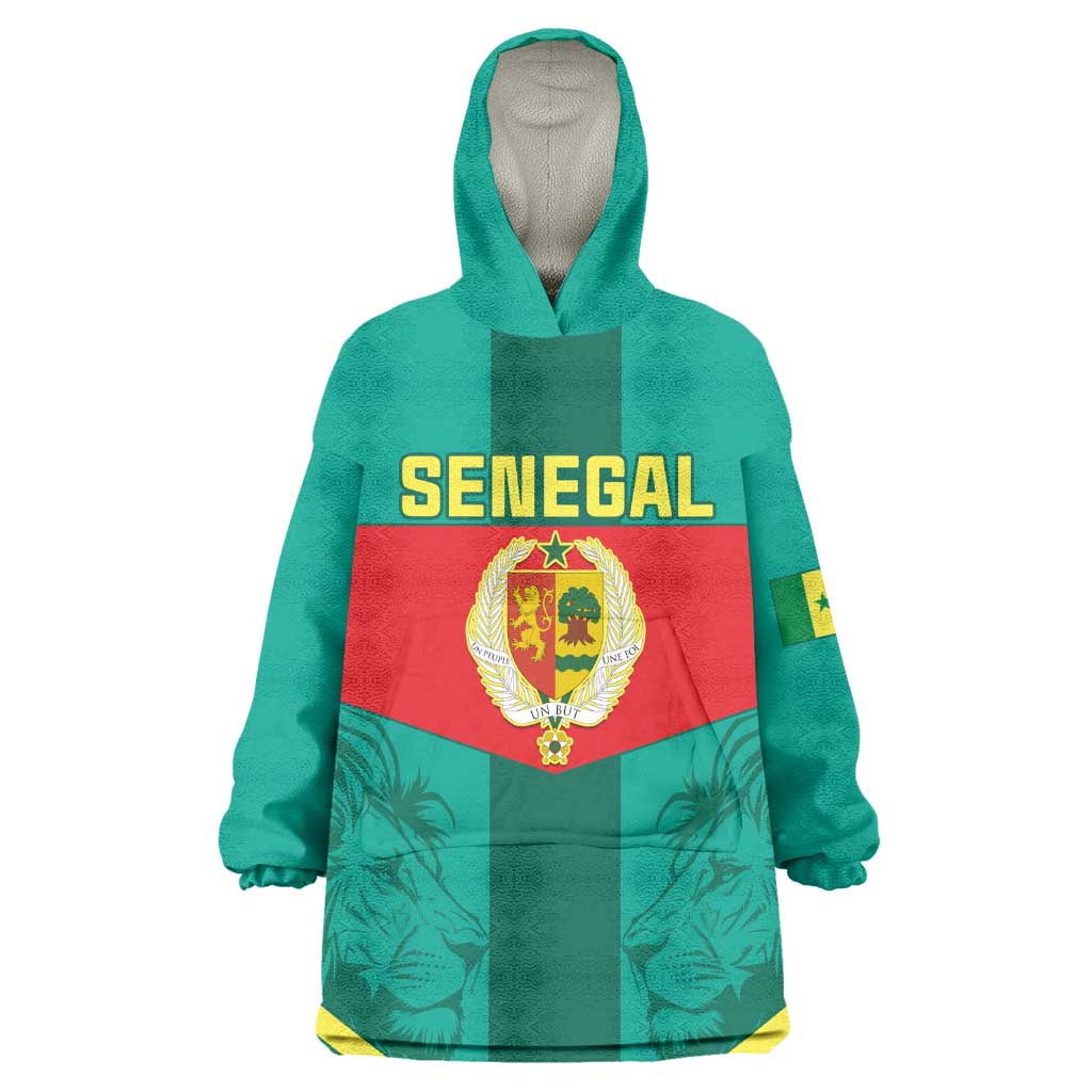 Support the Lions of Teranga - Senegal Football Wearable Blanket Hoodie LT01