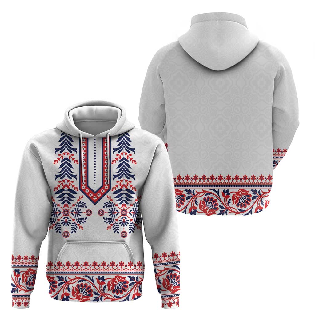Panama Pollera Traditional Pattern Hoodie LT01