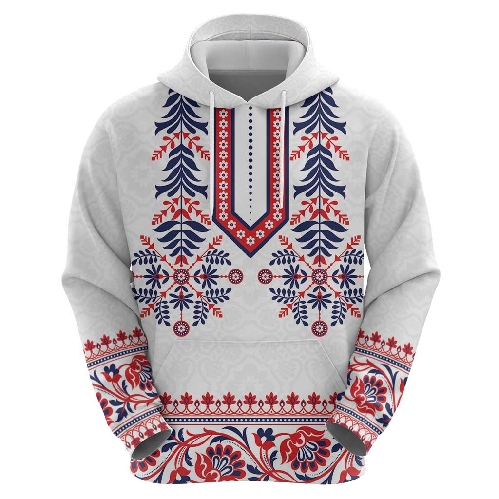 Panama Pollera Traditional Pattern Hoodie LT01
